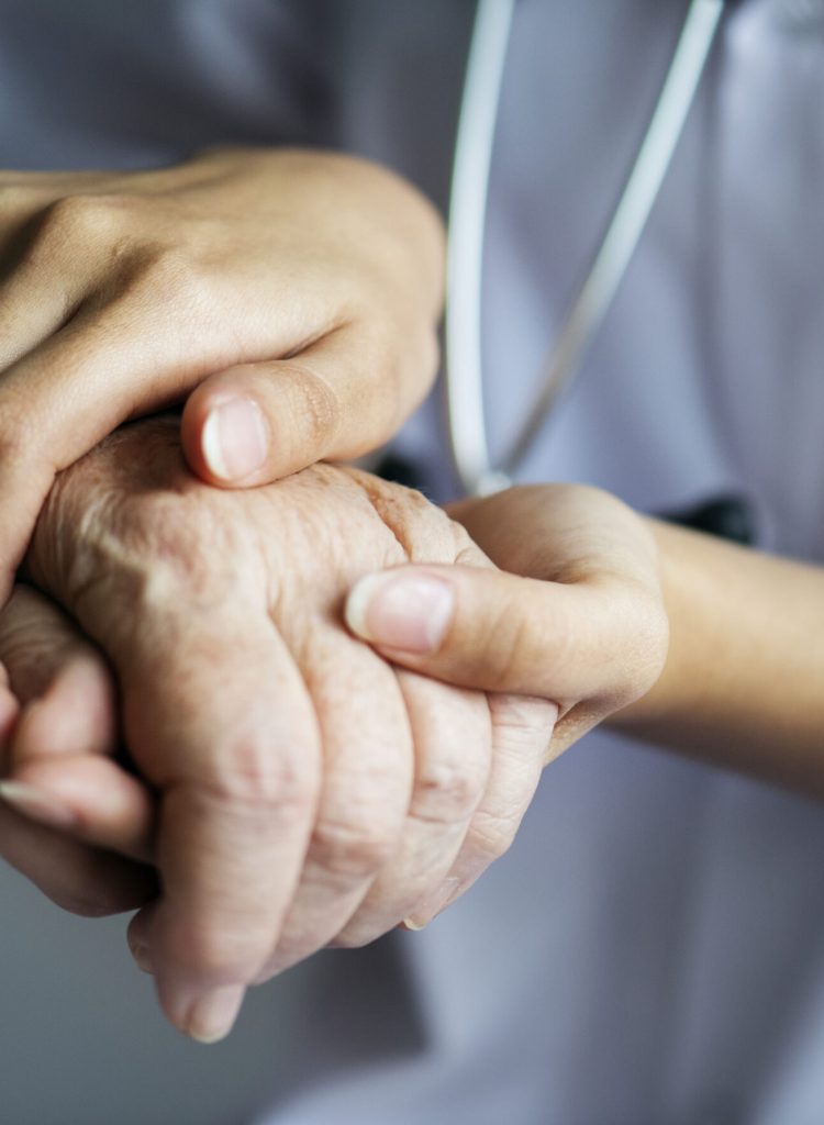 Closeup of a support hands